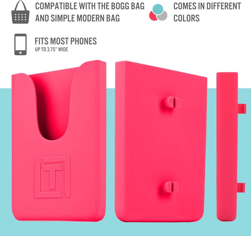 Tributary Brands - Pink Phone Holder for Bogg Bag and Simple Modern Bag - Made of Silicone and Fits All Phone Sizes - Image 4